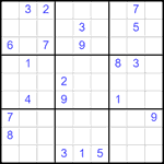 Судоку 9х9 #2559 очень трудный