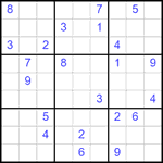 Судоку 9х9 #2561 очень трудный
