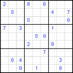 Судоку 9х9 #2564 очень трудный