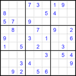 Судоку 9х9 #2607 легкий
