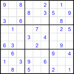 Судоку 9х9 #2608 легкий