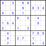 Судоку 9х9 #2610 легкий
