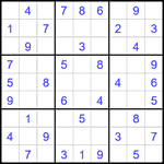 Судоку 9х9 #2623 легкий