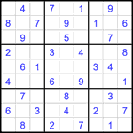 Судоку 9х9 #2639 легкий