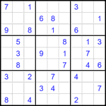 Судоку 9х9 #2649 легкий