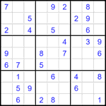 Судоку 9х9 #2653 легкий