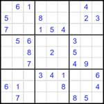 Судоку 9х9 #2584 средний