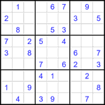 Судоку 9х9 #2585 средний