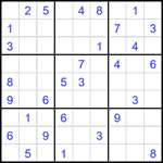 Судоку 9х9 #2596 средний