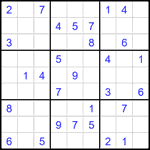 Судоку 9х9 #2597 средний