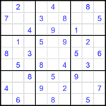 Судоку 9х9 #2605 средний