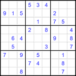 Судоку 9х9 #2607 средний