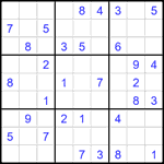 Судоку 9х9 #2621 средний