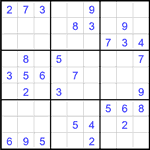 Судоку 9х9 #2626 средний