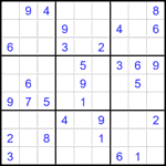 Судоку 9х9 #2629 средний