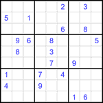 Судоку 9х9 #2571 трудный