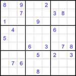 Судоку 9х9 #2573 трудный