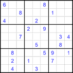 Судоку 9х9 #2574 трудный