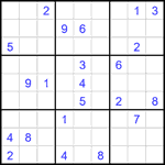 Судоку 9х9 #2575 трудный