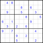 Судоку 9х9 #2576 трудный