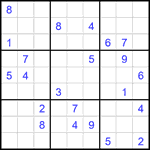 Судоку 9х9 #2577 трудный
