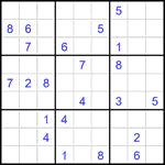 Судоку 9х9 #2578 трудный