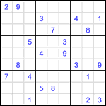 Судоку 9х9 #2580 трудный