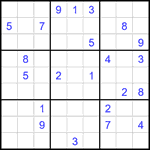 Судоку 9х9 #2581 трудный