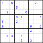 Судоку 9х9 #2584 трудный