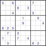 Судоку 9х9 #2585 трудный