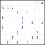 Судоку 9х9 #2588 трудный