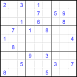 Судоку 9х9 #2589 трудный