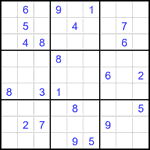 Судоку 9х9 #2590 трудный