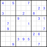 Судоку 9х9 #2591 трудный