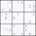 Судоку 9х9 #2593 трудный