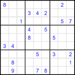 Судоку 9х9 #2595 трудный