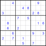 Судоку 9х9 #2597 трудный