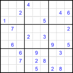 Судоку 9х9 #2601 трудный