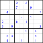 Судоку 9х9 #2602 трудный