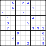 Судоку 9х9 #2603 трудный