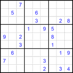 Судоку 9х9 #2604 трудный