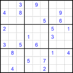 Судоку 9х9 #2605 трудный