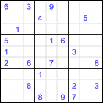 Судоку 9х9 #2606 трудный