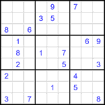 Судоку 9х9 #2608 трудный