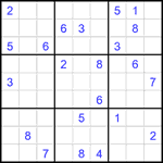 Судоку 9х9 #2611 трудный