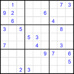 Судоку 9х9 #2612 трудный