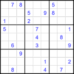 Судоку 9х9 #2614 трудный