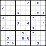 Судоку 9х9 #2615 трудный