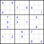 Судоку 9х9 #2616 трудный