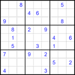 Судоку 9х9 #2617 трудный